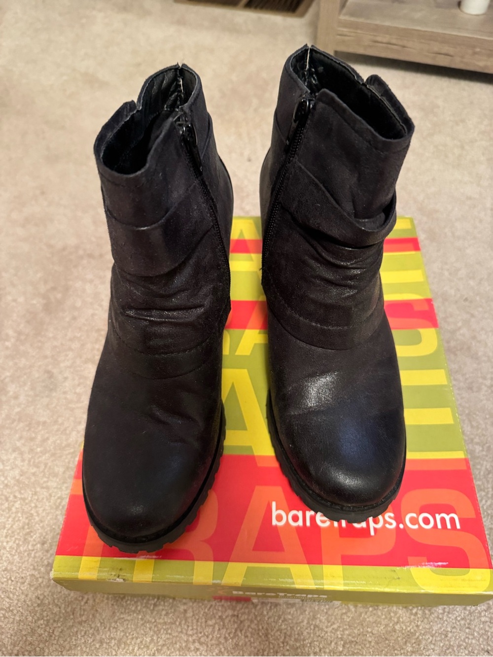 BareTraps Black Women's Ankle Booties with Side Zip